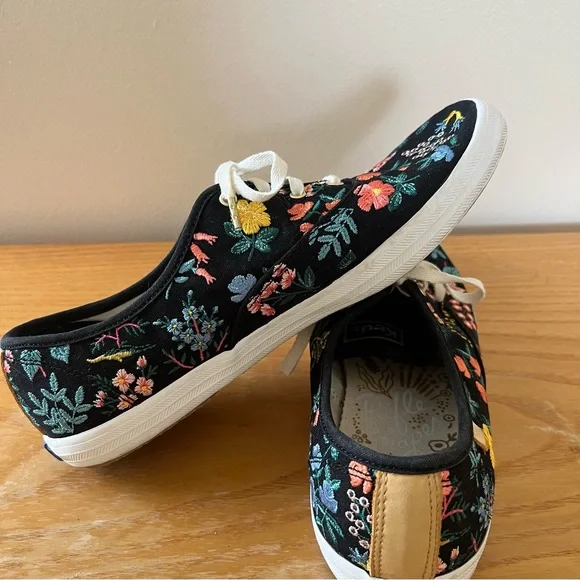 {Keds x Rifle Paper Co} Floral Embroidered Sneakers - Picture 8 of 11
